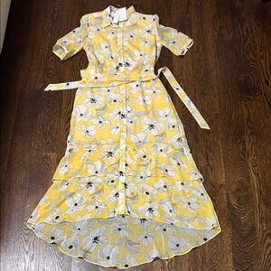 Banana Republic Yellow Floral Shirt Dress – NWT – US 4
